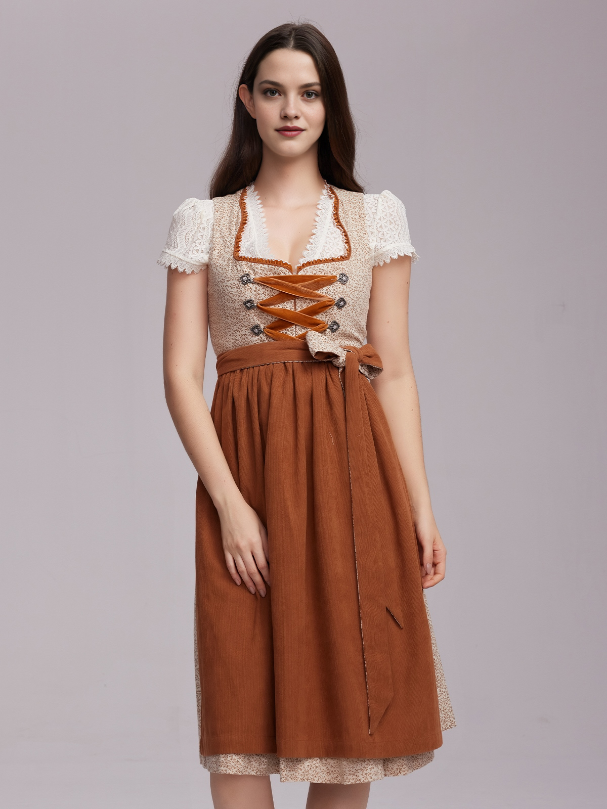 Braun Blaues Dirndl – zeitlos und elegant