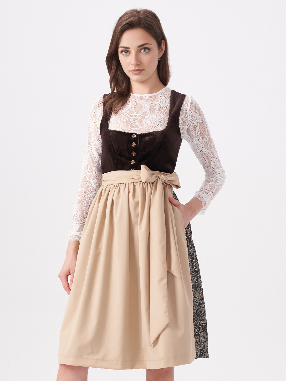 Dirndl in Braun