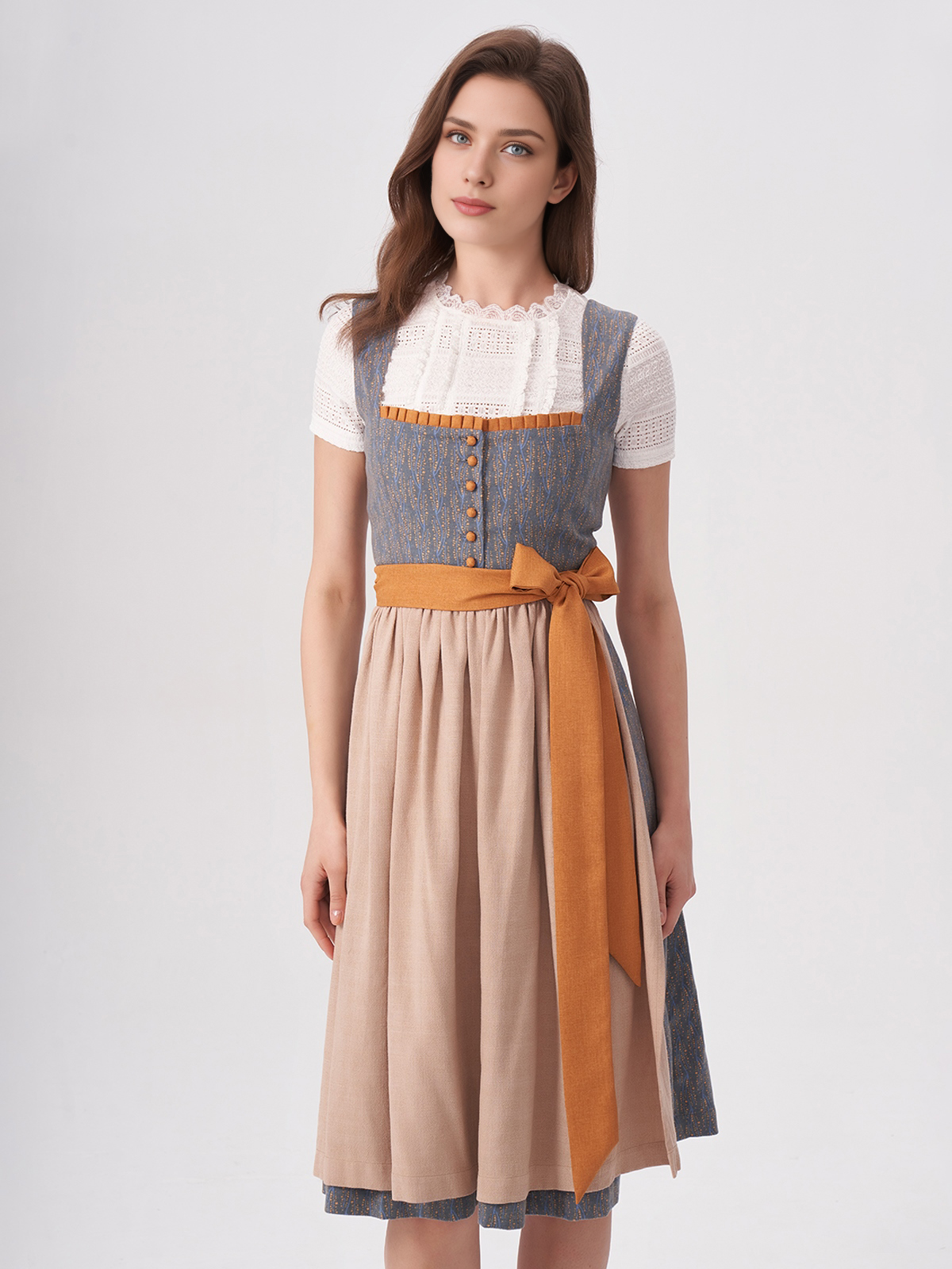 Dirndl Bluse Langarm Schwarz in eleganter Ausführung