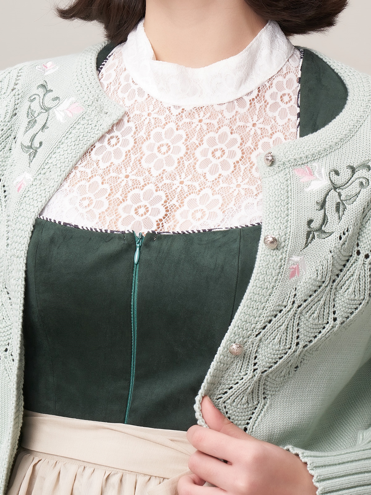 Dirndl hochgeschlossen grün