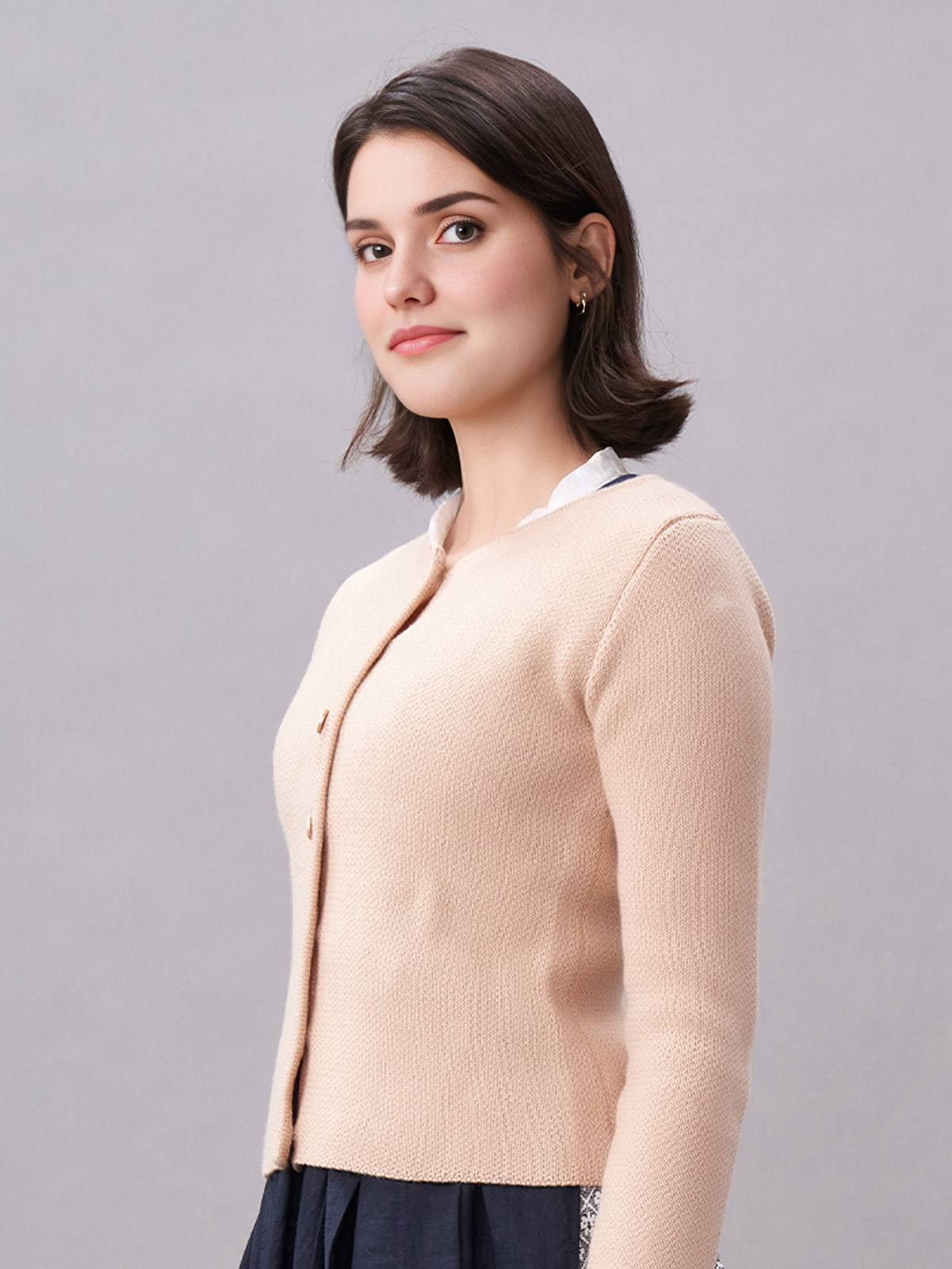 Dirndlbluse Punkte in Braun