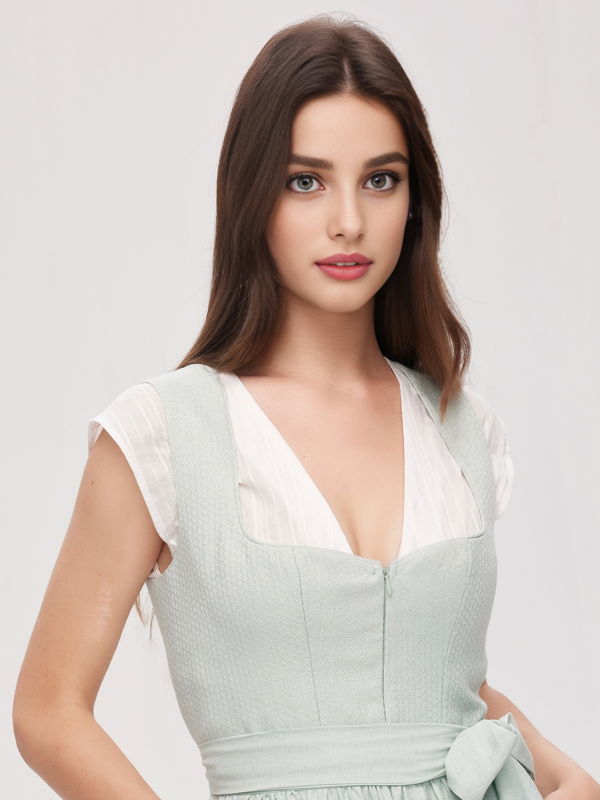 Dirndl Mini in Grün – frisch & modern