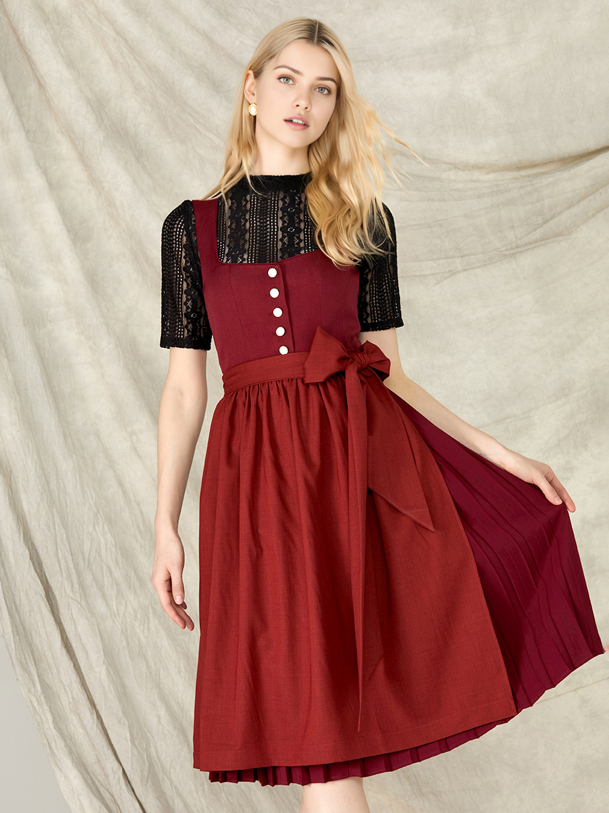 Elegantes Dirndl in Rot