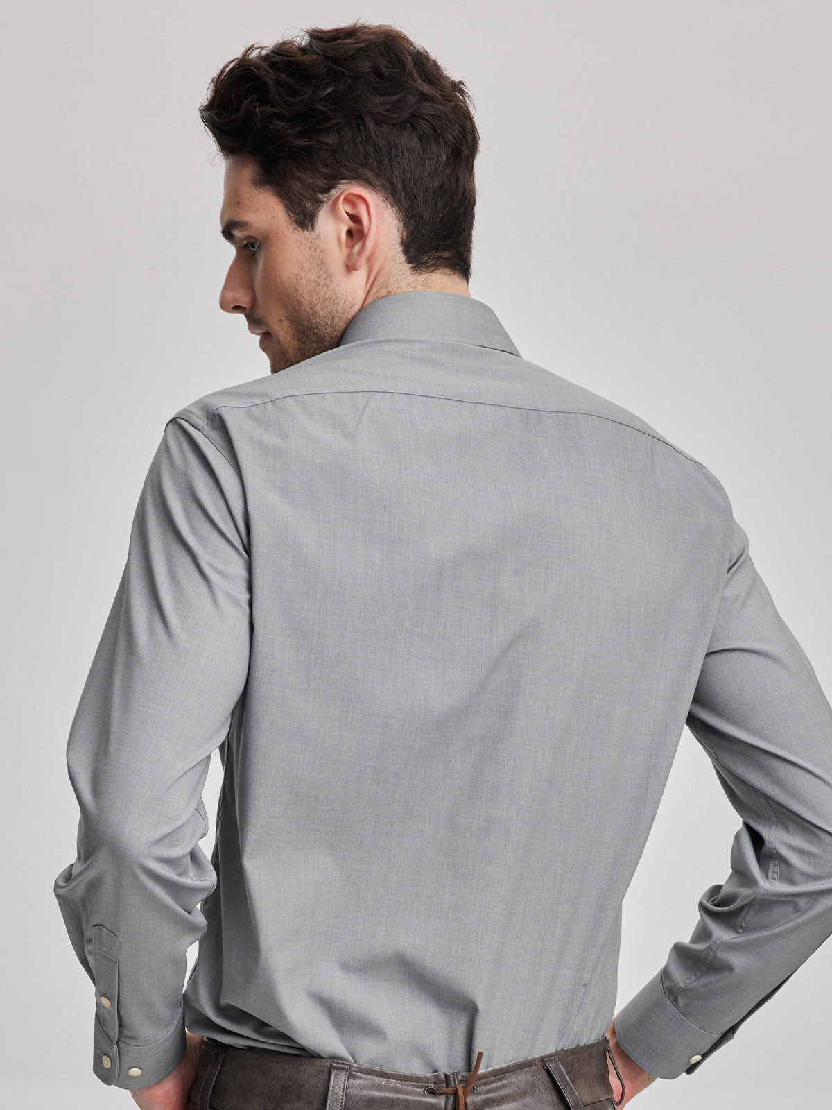 Dirndl Waldgrün mit grauem Hemd