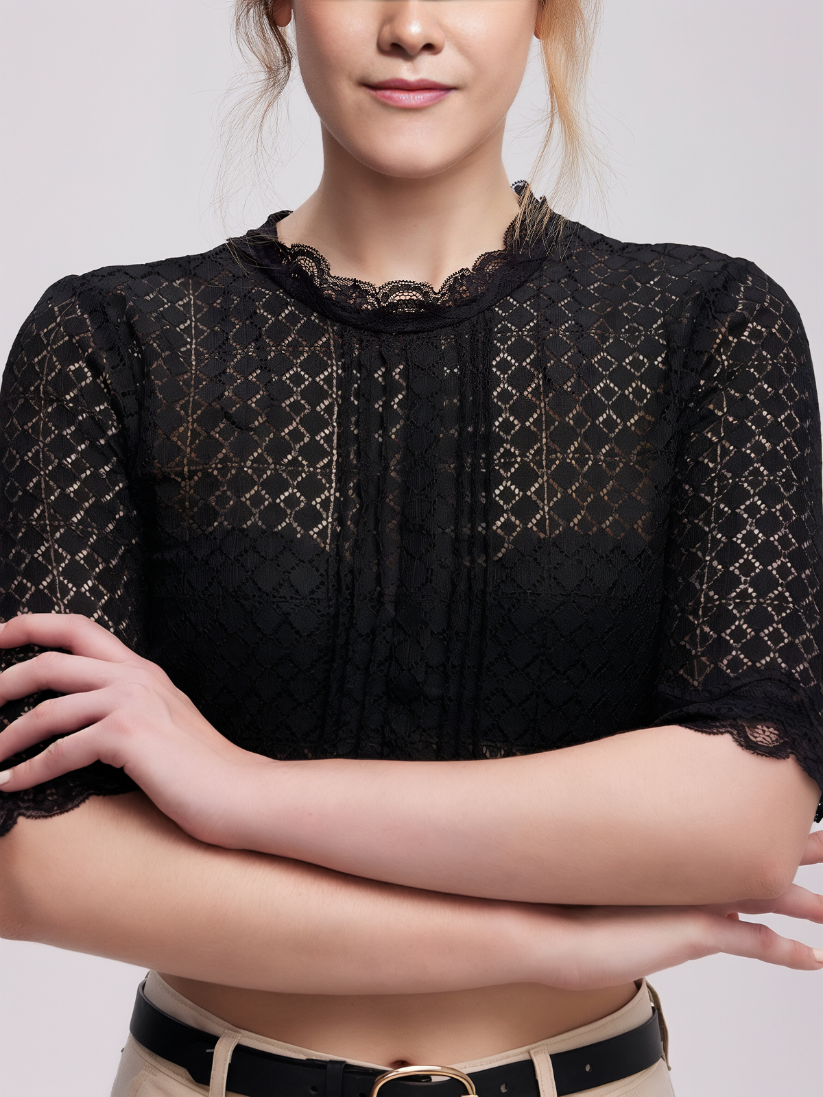 Dirndlbluse in Schwarz