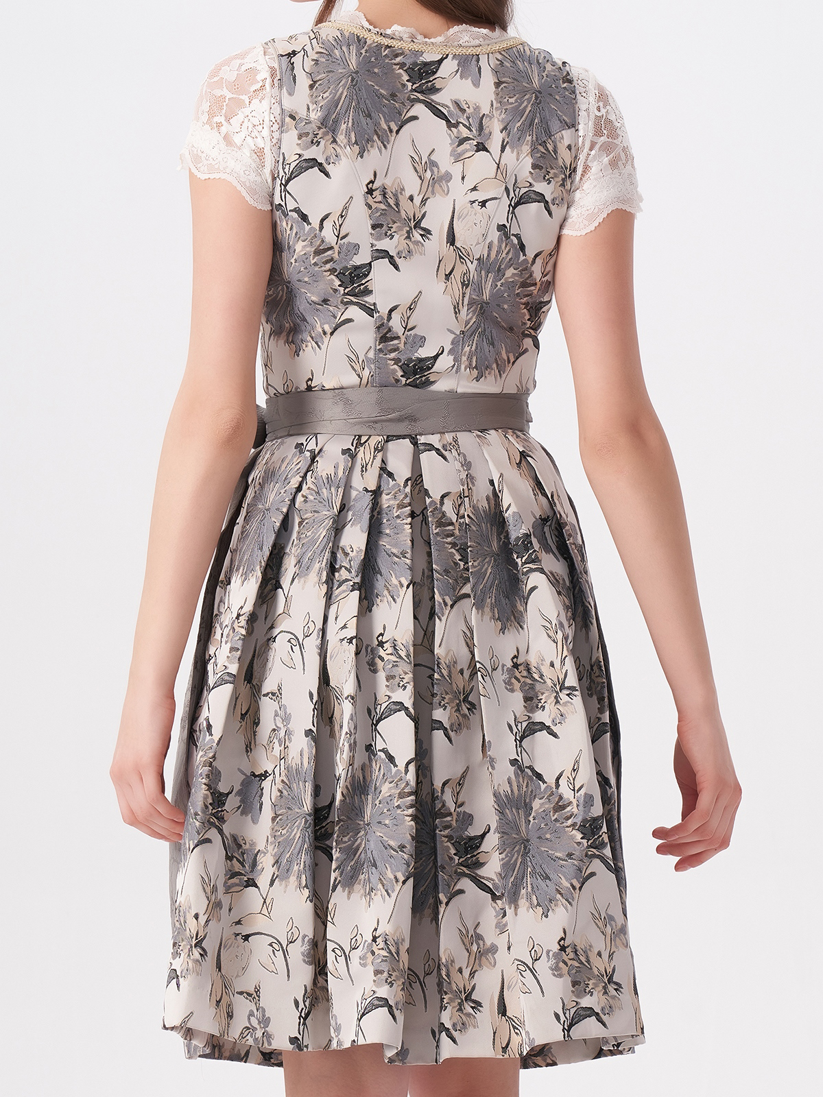 Modernes Dirndl schwarz beige mit minimalistischem Design